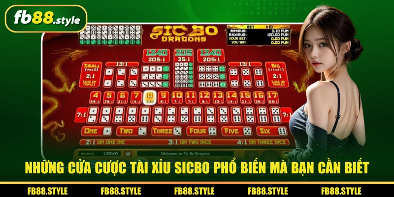 Tài Xỉu Sicbo - Luật Chơi Và Kinh Nghiệm Dễ Thắng 2 Những cửa cược tài xỉu sicbo phổ biến mà bạn cần biết
